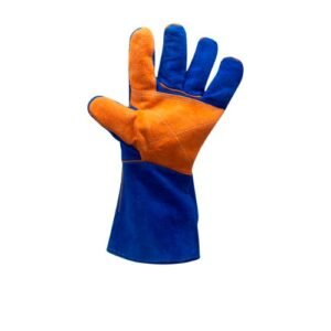 Guante soldador azul reforzado con hilo Kevlar 35 cm