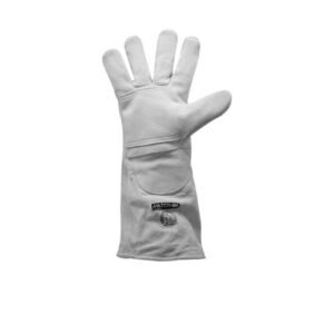Guante soldador gris premium reforzado con hilo Kevlar 40 cm