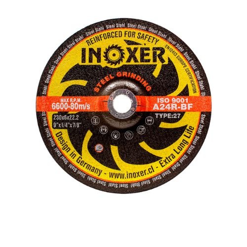 Disco desbaste INOXER 180mm x 6 mm para metal