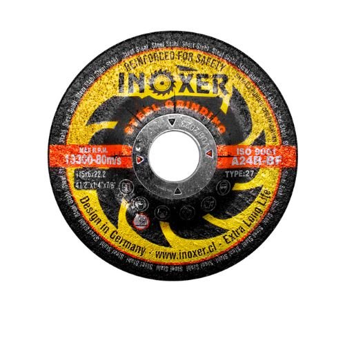 Disco desbaste INOXER 115mm x 6 mm para metal