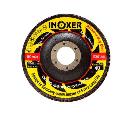Disco Traslapado INOXER® 4 1/2" para Metal – Grano 40/60/80 - Imagen 3