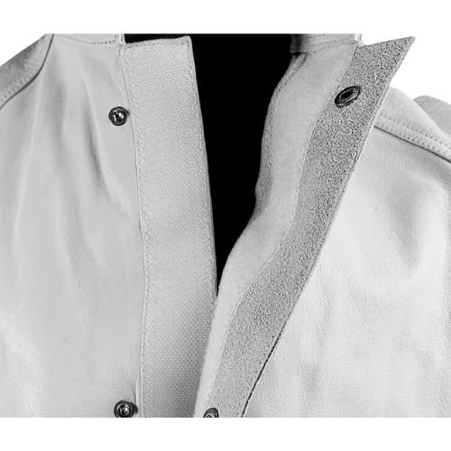 Chaqueta de Cuero para Soldador Premium Importada con Velcro, Broche y Costuras de Kevlar - Imagen 3