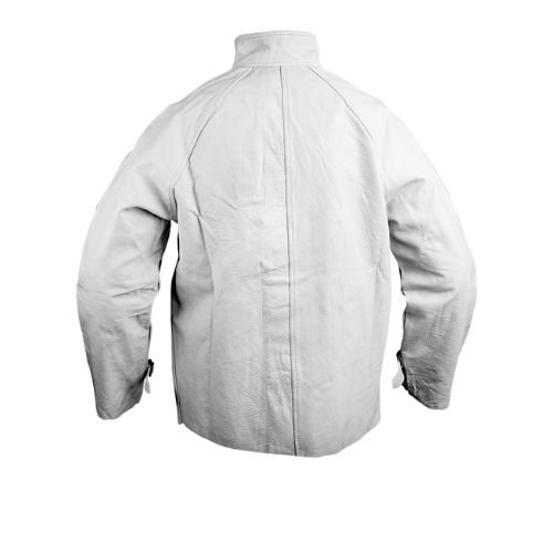Chaqueta de Cuero para Soldador Premium Importada con Velcro, Broche y Costuras de Kevlar - Imagen 2